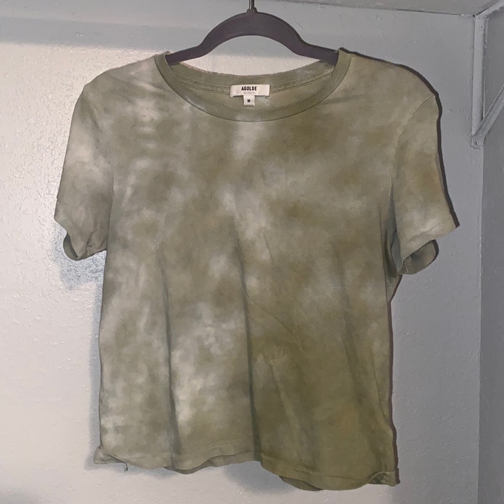 Green tie dye tee